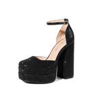 Sapatos DREAM PAIRS Aurelia Plataforma com Salto Bloco 14 cm