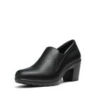 Sapatos DREAM PAIRS DPU214 Salto Grosso Baixo Preto Slip-on