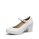Sapatos DREAM PAIRS EDENIA Mary Jane com Salto Bloco Branco Sapatos DREAM PAIRS EDENIA Mary Jane com Salto Bloco Branco