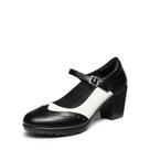Sapatos DREAM PAIRS Oxford Mary Jane Salto Grosso Preto/Branco Feminino 39