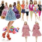 Sapatos e Roupas de Bonecas Vestidos de Princesa Casaco Sapatinhos Conjuntos Casuais