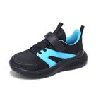 Sapatos EGMPDA Walking Running Tênis para crianças pretos e azuis tamanho 13,5