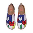 Sapatos em Toledo Ⅱ Tulipas geométricas pintadas com arte feminina