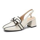 Sapatos Femininos De Couro Envernizado Com Bico Quadrado Para Primavera, Loafers Vintage Da Moda,