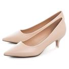 Sapatos femininos Dear Time, de salto baixo, rosa nude