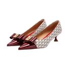 Sapatos Femininos Estilo Retrô Com Bico Fino, Confortáveis E Versáteis, Com Estampa De Letras,