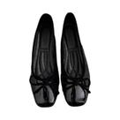 Sapatos Femininos plus Size Com Bico Quadrado E Laço, Sola Macia, Confortáveis E Planos, Ideais Para