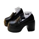 Sapatos Femininos Retro De Salto Alto Com Sola Grossa Confortáveis Estilo Mary Jane