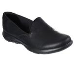 Sapatos femininos Skechers Go Walk Lite-Queenly Loafer pretos