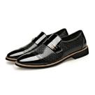 Sapatos Fenloft, vestido de negócios clássico masculino, preto Oxford, 9,5 EUA