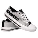 Sapatos FOCO Las Vegas Raiders NFL Glitter, cano baixo, lona, femininos