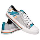 Sapatos FOCO Miami Dolphins NFL Glitter, cano baixo, lona, femininos