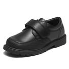 Sapatos GINNI Boys Dress Loafers com alça ajustável preta