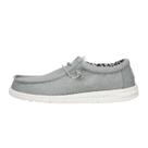 Sapatos HEYDUDE Wally Canvas Wide Light Grey para homens M9