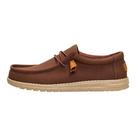 Sapatos HEYDUDE Wally masculinos slip-on tipo mocassim, marrom, tamanho 11