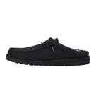 Sapatos HEYDUDE Wally Slip, lona elástica, preto/preto, masculinos 10