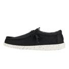 Sapatos HEYDUDE Wally Stretch Canvas Slip-on Masculinos Pretos