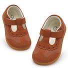 Sapatos LeisFit Toddler Girl Mary Jane, vestido marrom, tamanho 13