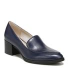Sapatos LifeStride Devyn Loafer com Salto Bloco Azul Marinho Feminino 6 Largura Sapatos LifeStride Devyn Loafer com Salto Bloco Azul Marinho Feminino 6 Largura