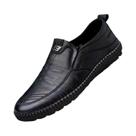 Sapatos Masculinos De Couro Antiderrapantes, Respiráveis, Casuais, Sem Cadarço, Para Caminhada,