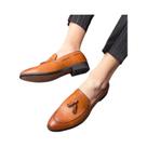 Sapatos Masculinos De Couro Estilo Britânico, Sem Cadarço, Com Borlas, Para Casamento, Negócios E