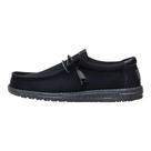 Sapatos masculinos HEYDUDE Wally Hex pretos slip-on leves