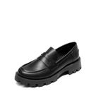 Sapatos Mocassim Chunky com Solado Tratorado Pretos Femininos Tamanho 36
