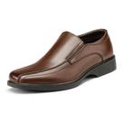 Sapatos Mocassim Masculinos Bruno Marc Bico Quadrado Marrom Escuro 10.5