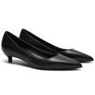 Sapatos MOOMMO Black Low Kitten Heel Pumps femininos tamanho 9
