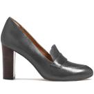 Sapatos MOOMMO High Chunky Heel Loafers Pumps Silver Women 8.5 Sapatos MOOMMO High Chunky Heel Loafers Pumps Silver Women 8.5