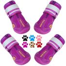 Sapatos para cães QUMY para cães grandes, botas médias, roxas, tamanho 4