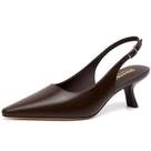 Sapatos RIBONGZ Kitten Heels para mulheres com bico fino e estilingue