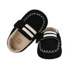 Sapatos Slip-On Para Bebês Meninas Azul Marinho 0-1 Ano, Solado Macio, Detalhes Em Corrente Branca,