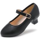 Sapatos sociais Dufannie Black Girls High Heels, tamanho 3