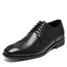 Sapatos sociais HEEZ Classic Cap Toe Oxford Black para homens tamanho 11