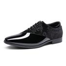 Sapatos Sociais Masculinos Bruno Marc em Veludo com Cadarço Verniz