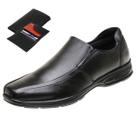 Sapatos Social Masculino Clássico em Couro Solado Ortopédico Conforto + Carteira
