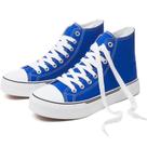 Sapatos, tênis de lona de cano alto, hash bubbie, azul escuro, US10W