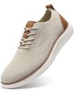 Sapatos VILOCY Casual Dress, tênis Oxfords para homens, bege, EU43