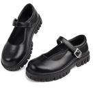 Sapatos Wulubaba Girls Dress Mary Jane Flats pretos tamanho 2