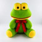 Sapo Grande de Pelúcia com Laço 35cm Gigante Decoração Presente Sapo Grande de Pelúcia com Laço 35cm Gigante Decoração Presente
