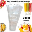 Saquinho Para Geladinho Gourmet Com 2.000 unidades Gelinho 4x24cm