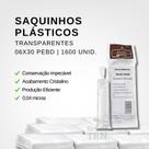 Saquinho Para Gelinho 6x30cm 1600 Unid Plástico Transparente PEBD Saco de Sacolé Gourmet