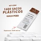 Saquinho Para Gelinho Transparente 6x24cm Kit 1600 Unid PEBD Saco Plástico Gourmet Sacolé