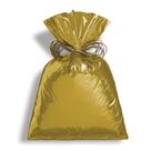 Saquinho para Presente Embrulho de Natal Festas 20x29 Dourado C/50 Un