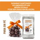 Saquinho Transparente para pipoca gourmet 10x19cm com 300 unidades Celofane Sanfonado Fundo Quadrado