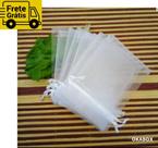 Saquinhos De Organza Branco 9x12-lembrancinha-casamento-batizado-aniversario 300pc