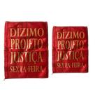 Saquitel Dízimo Projeto Justiça Veludo vermelho grande 25 unidade Saquitel Dízimo Projeto Justiça Veludo vermelho grande 25 unidade