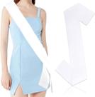 Sash Jormftte Blank Satin White para festa, aniversário e casamento