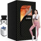 Sauna a Vapor Portátil CUEME 3L 1200W con Silla Plegable para 250 kg